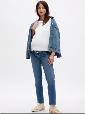 Gap Maternity Inset Panel Girlfriend Jeans
